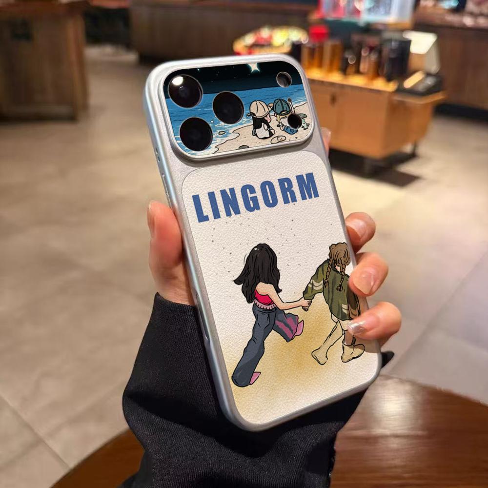 Phone Cases For Iphone 16 - 「The Secret Of Us」シリーズ、リンゴム製、同じデザインのスマホケース、電気メッキ加工のシルバー、ラムスキン素材、iPhone 17、16、15、14、12、17 Pro、15