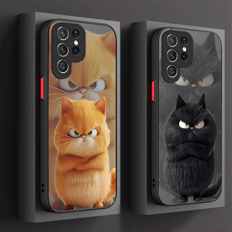 Phone Cases Galaxy A16 5G - 怒れる猫のカップルスタイルケース Samsung Galaxy S25 Ultra S24
