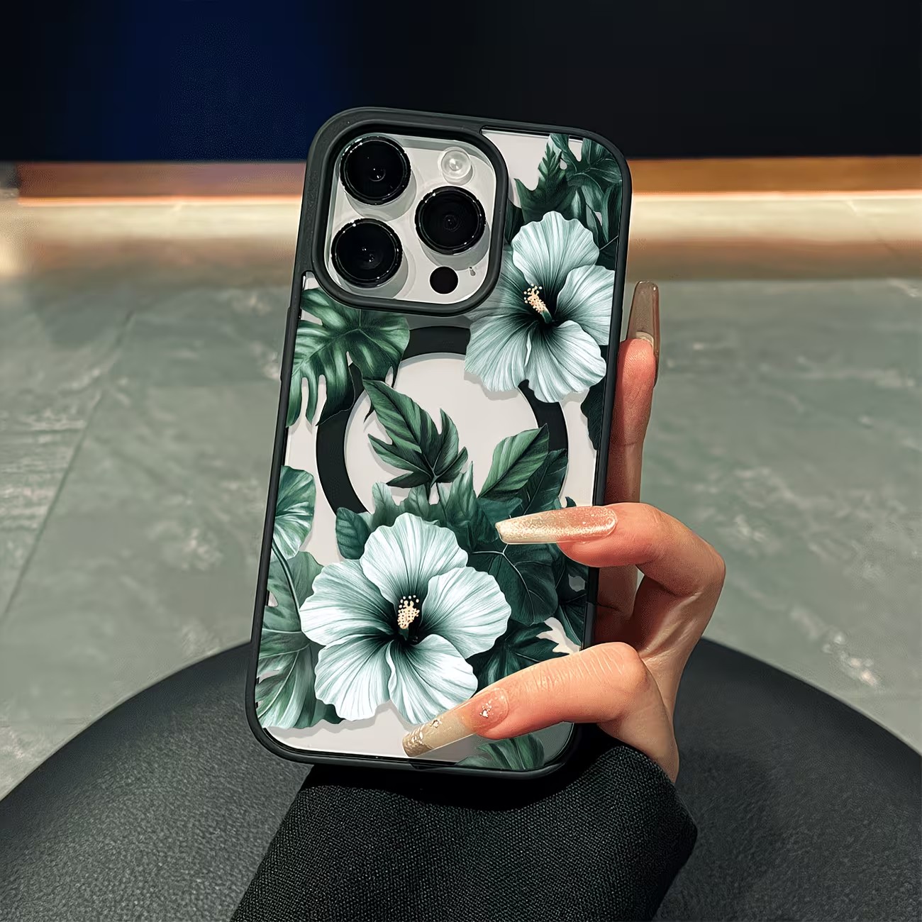 Phone Cases Xr Iphone - グリーンフローラルプリントのiPhoneケース iPhone 17 16 15 14