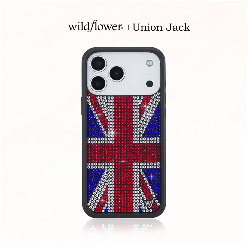 きらめくラインストーンをあしらったユニオンジャックとワイルド - Phone Cases London のレビューと価格