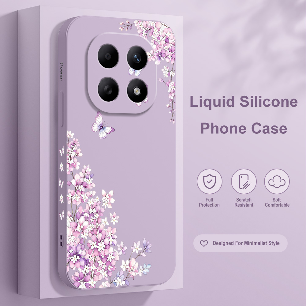 バイオレットフローラル柄のXiaomi Redmi Note - Phone Cases Xiaomi 15 のレビューと価格