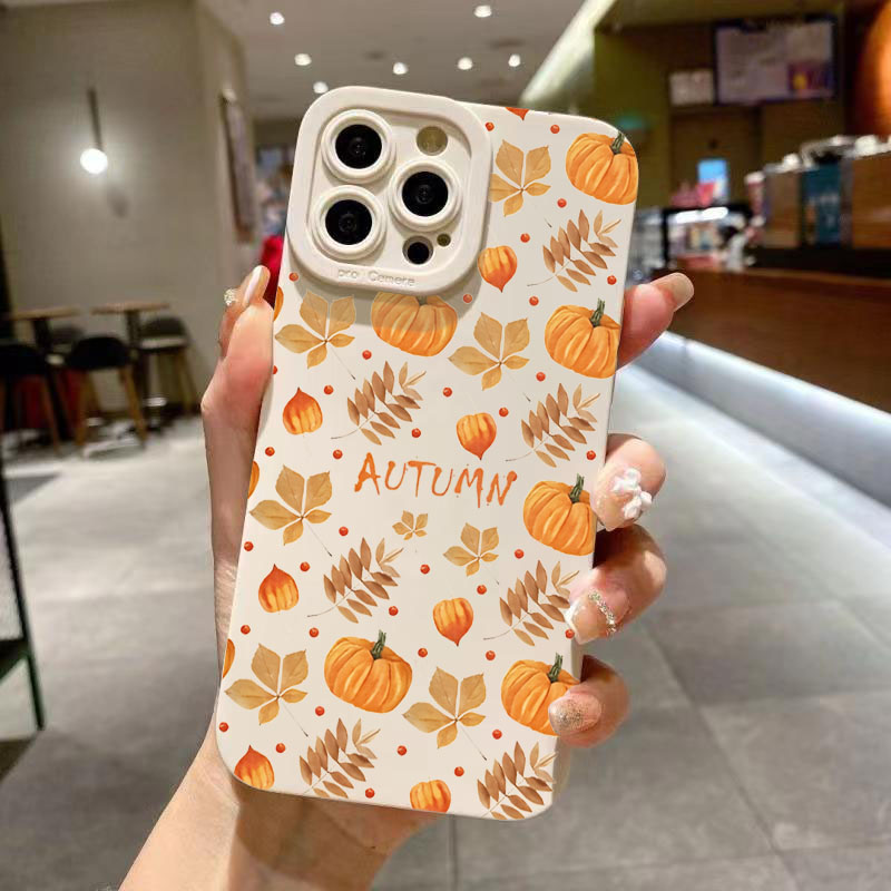 秋の紅葉とカボチャ柄デザインのXiaomi 14T Pro、 - Phone Cases Xiaomi 15 のレビューと価格