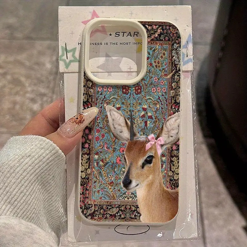 ヴィンテージ鹿ライチ柄シリコン製スマホケース Xiaomi  - Phone Cases Xiaomi 15 のレビューと価格