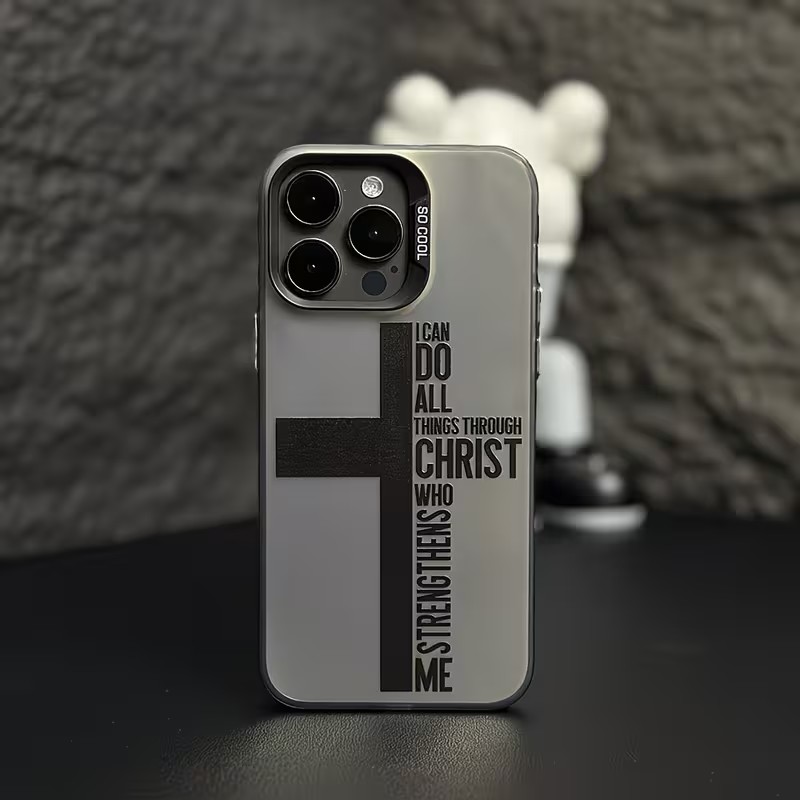 指紋防止クロス聖書柄iPhoneケース iPhone 17  - Phone Cases Xr Iphone のレビューと価格