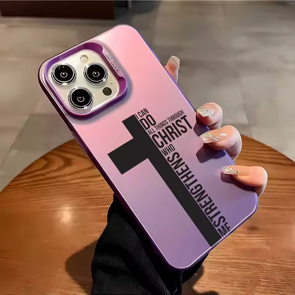 指紋防止クロス聖書柄iPhoneケース iPhone 17  - Phone Cases Xr Iphone のレビューと価格