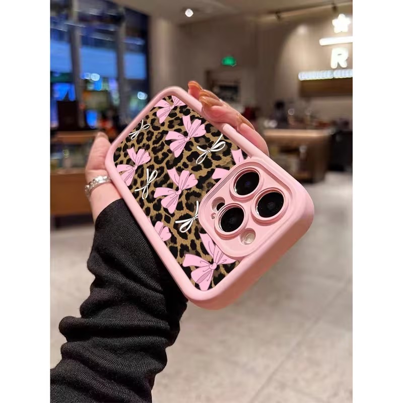 レオパード柄リボン付きスマホケース iPhone 18 17 - Phone Cases Xr Iphone のレビューと価格
