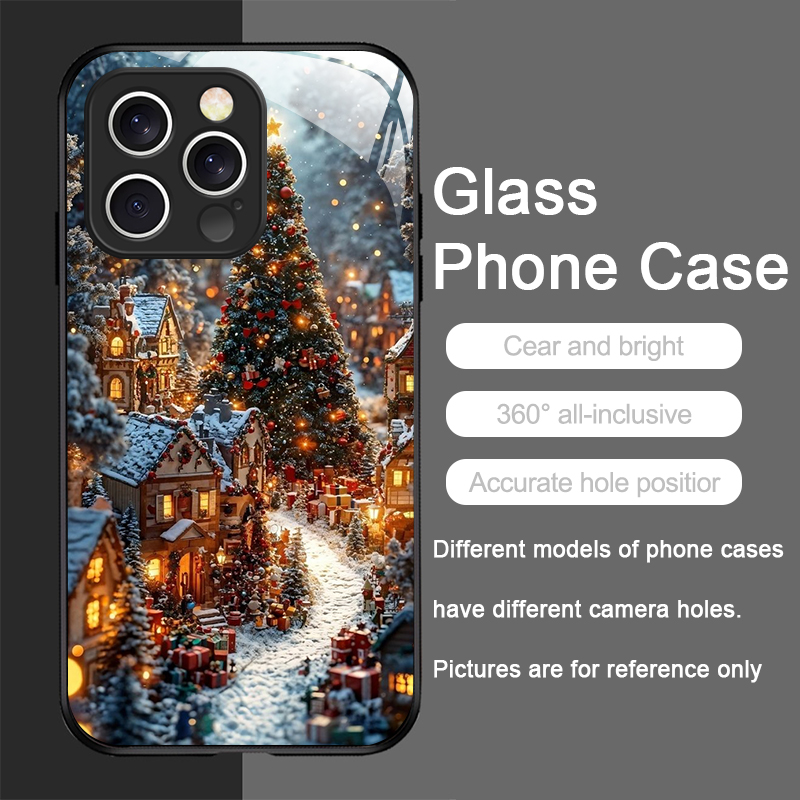 クリスマスツリー ギフト 雪景色 クリエイティブ スマホケー - Phone Cases For Iphone 16 のレビューと価格