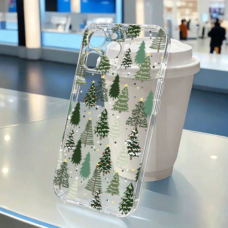 冬の雪の結晶クリスマスツリー柄クリアスマホケース iPhon - Phone Cases Xr Iphone のレビューと価格