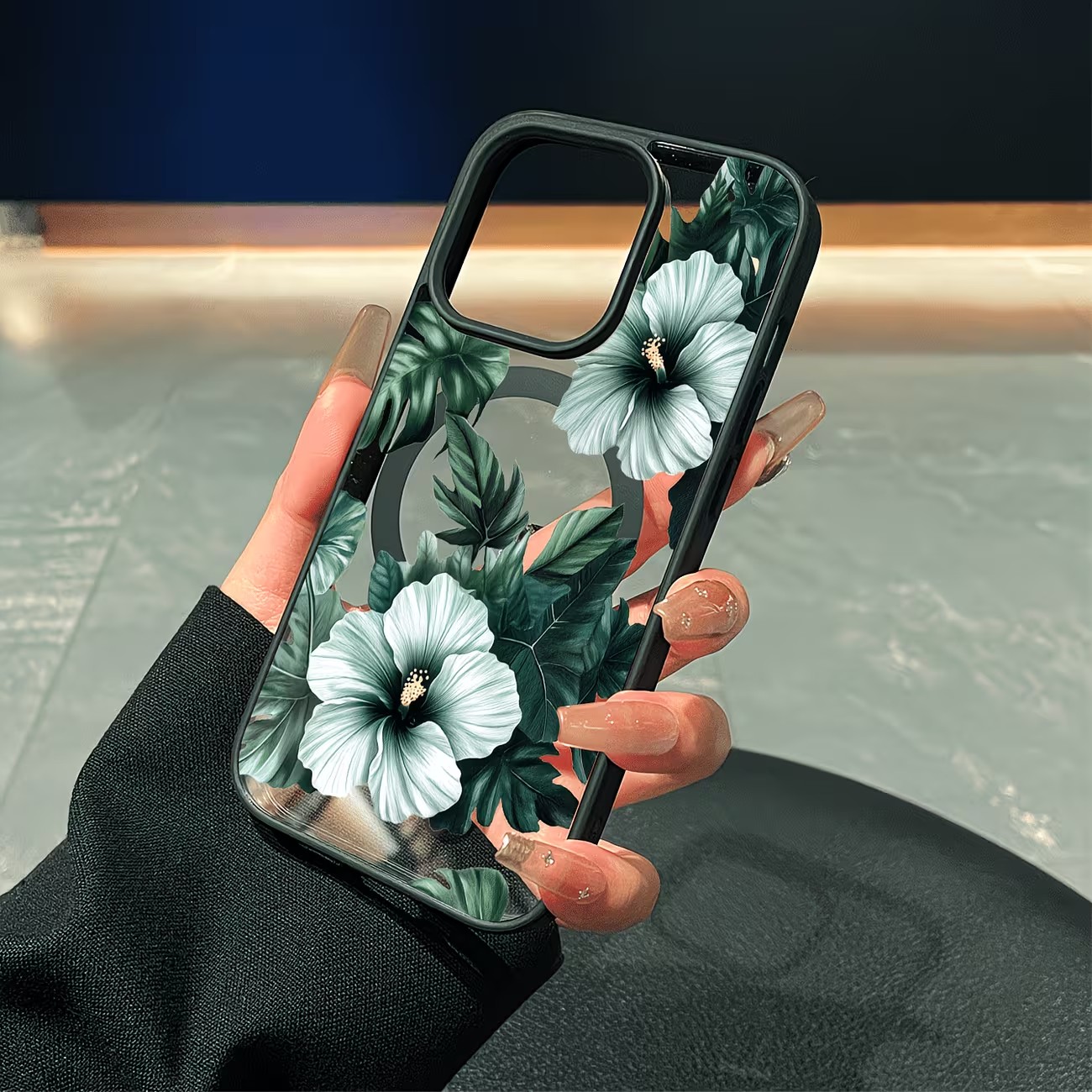 グリーンフローラルプリントのiPhoneケース iPhone - Phone Cases Xr Iphone のレビューと価格