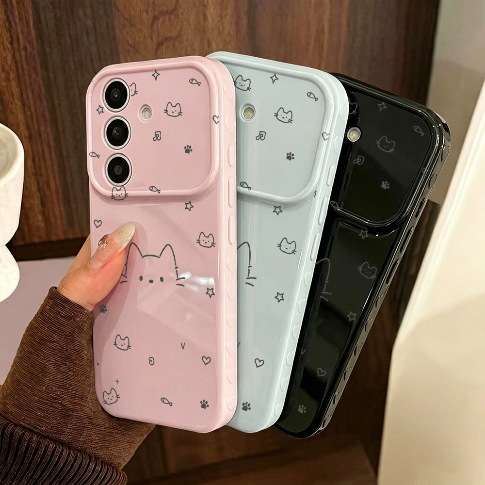 可愛い猫柄スマホケース Samsung A56 5G A16 - Phone Cases Galaxy A16 5G のレビューと価格