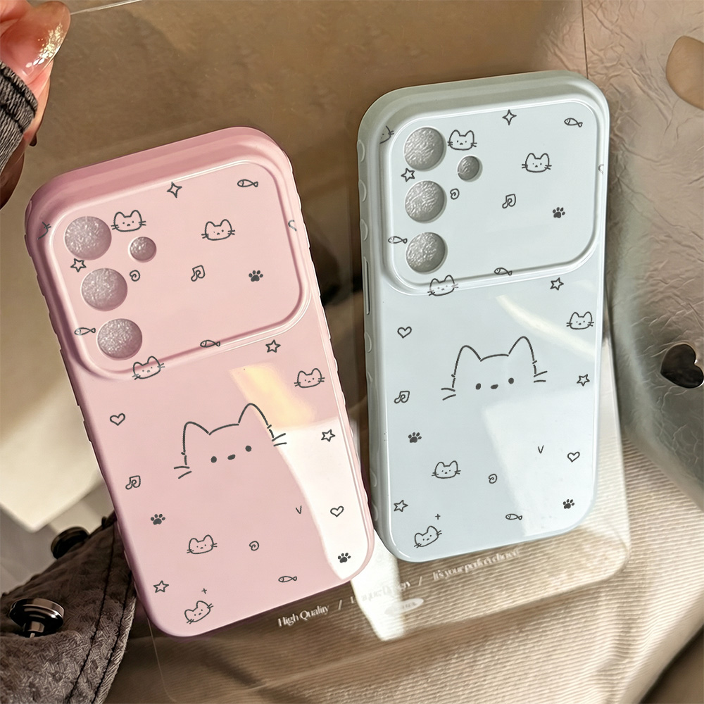 可愛い猫柄スマホケース Samsung A56 5G A16 - Phone Cases Galaxy A16 5G のレビューと価格