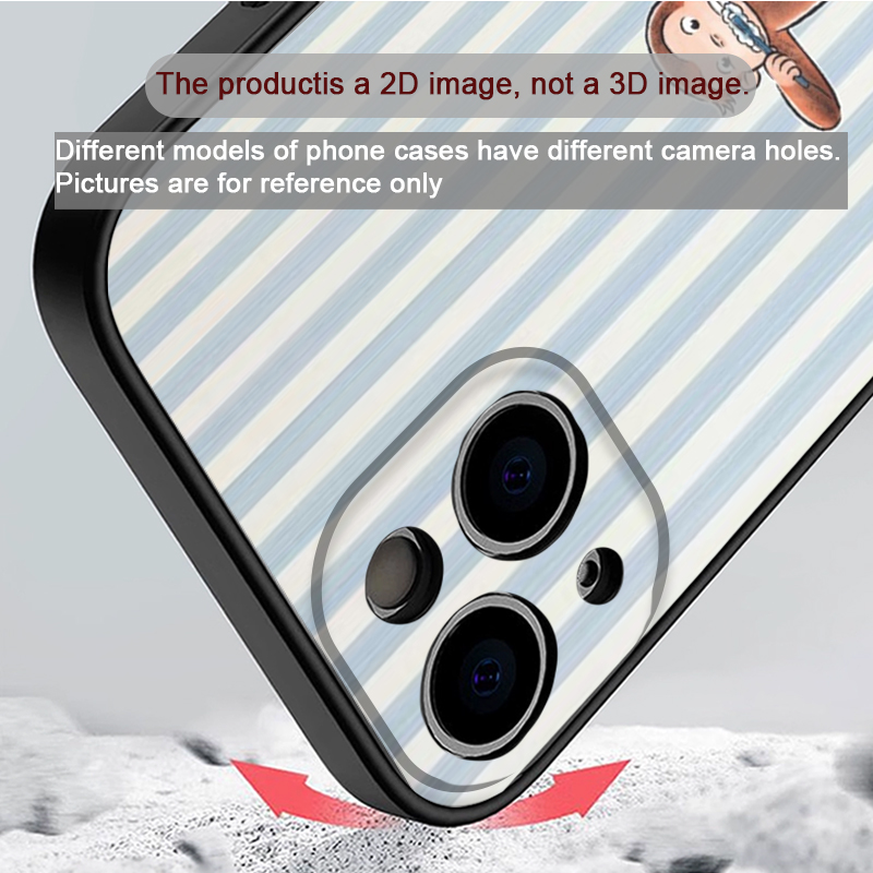 漫画風ストライプ柄の猿が猫を抱くiPhoneケース iPho - Phone Cases Xr Iphone のレビューと価格